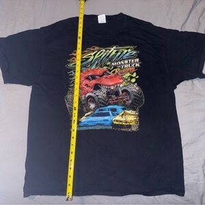 Port and Company Black Monster Truck Graphic Tee
